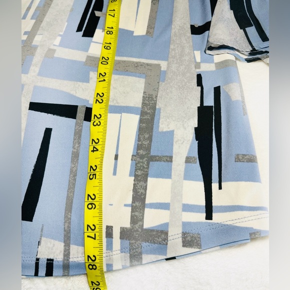 ALFANI women’s 3/4 Flared Sleeve 1/2 Button Front Sz L - Picture 6 of 8